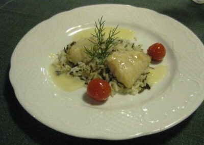 Gasthof Metzgerei Lamm - Gedämpftes-Zanderfilet-auf-Wildreis